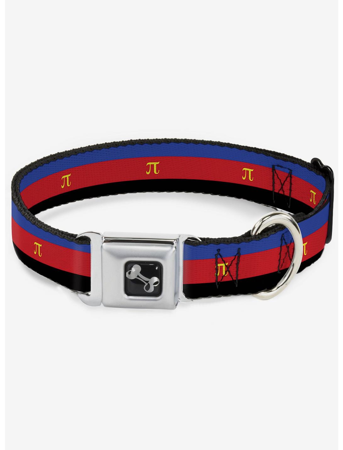 Polyamorous Flag Seatbelt Dog Collar, RAINBOW, hi-res