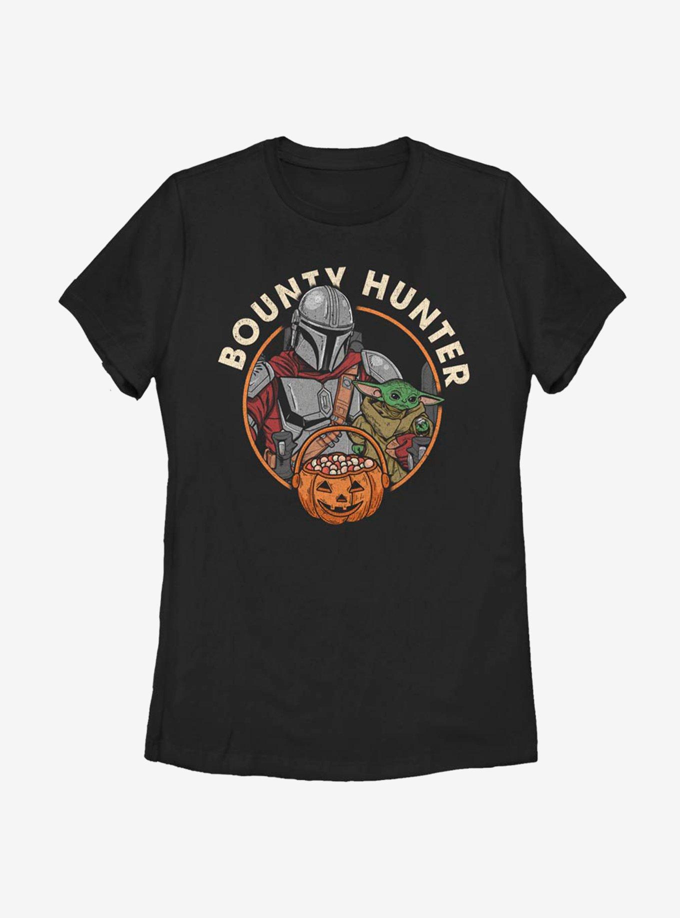 Star Wars The Mandalorian The Child Bounty Hunter Halloween Womens T-Shirt, BLACK, hi-res