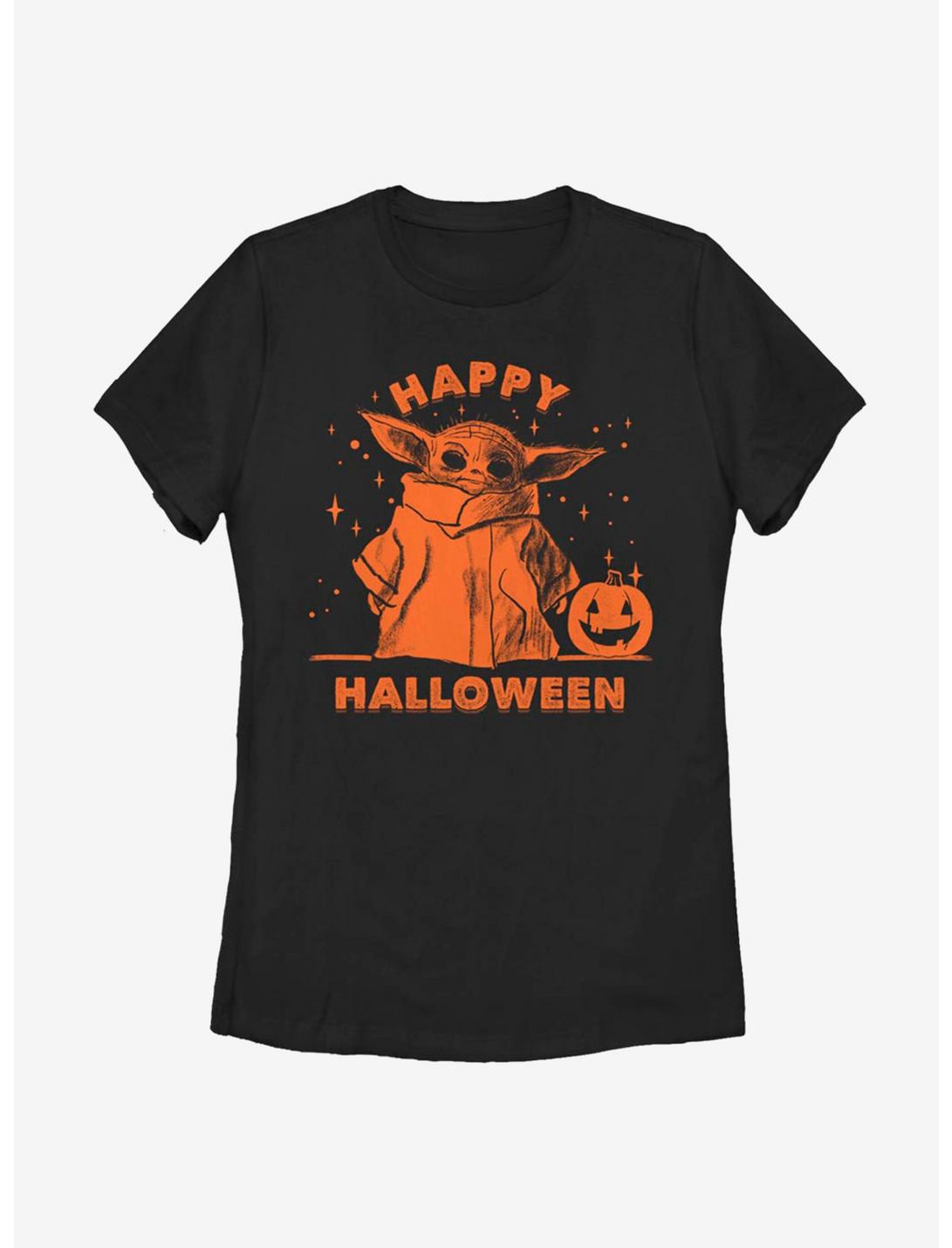 Star Wars The Mandalorian The Child Happy Halloween Womens T-Shirt, BLACK, hi-res