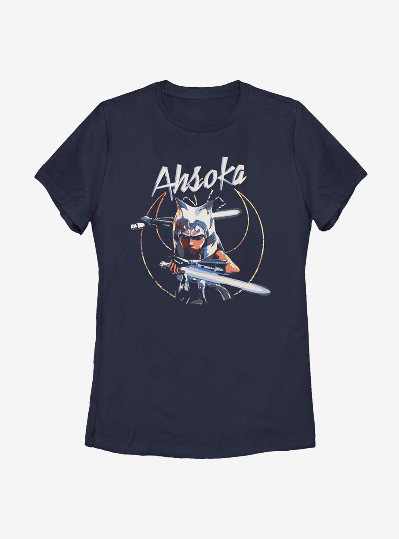 Star Wars: The Clone Wars Ahsoka Rebel Tano Womens T-Shirt, NAVY, hi-res