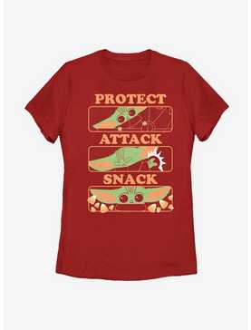 Star Wars The Mandalorian The Child Protect Attack Snack Womens T-Shirt, , hi-res