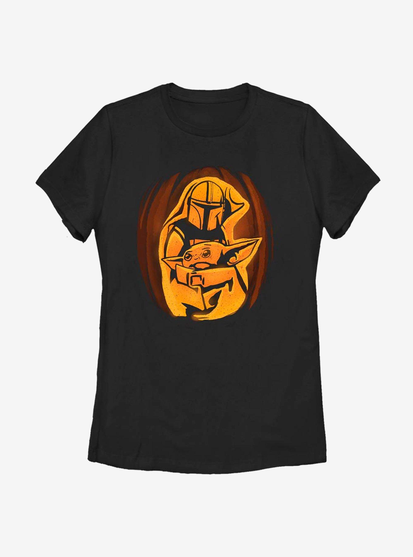 Star Wars The Mandalorian The Child Pumpkin Womens T-Shirt, BLACK, hi-res