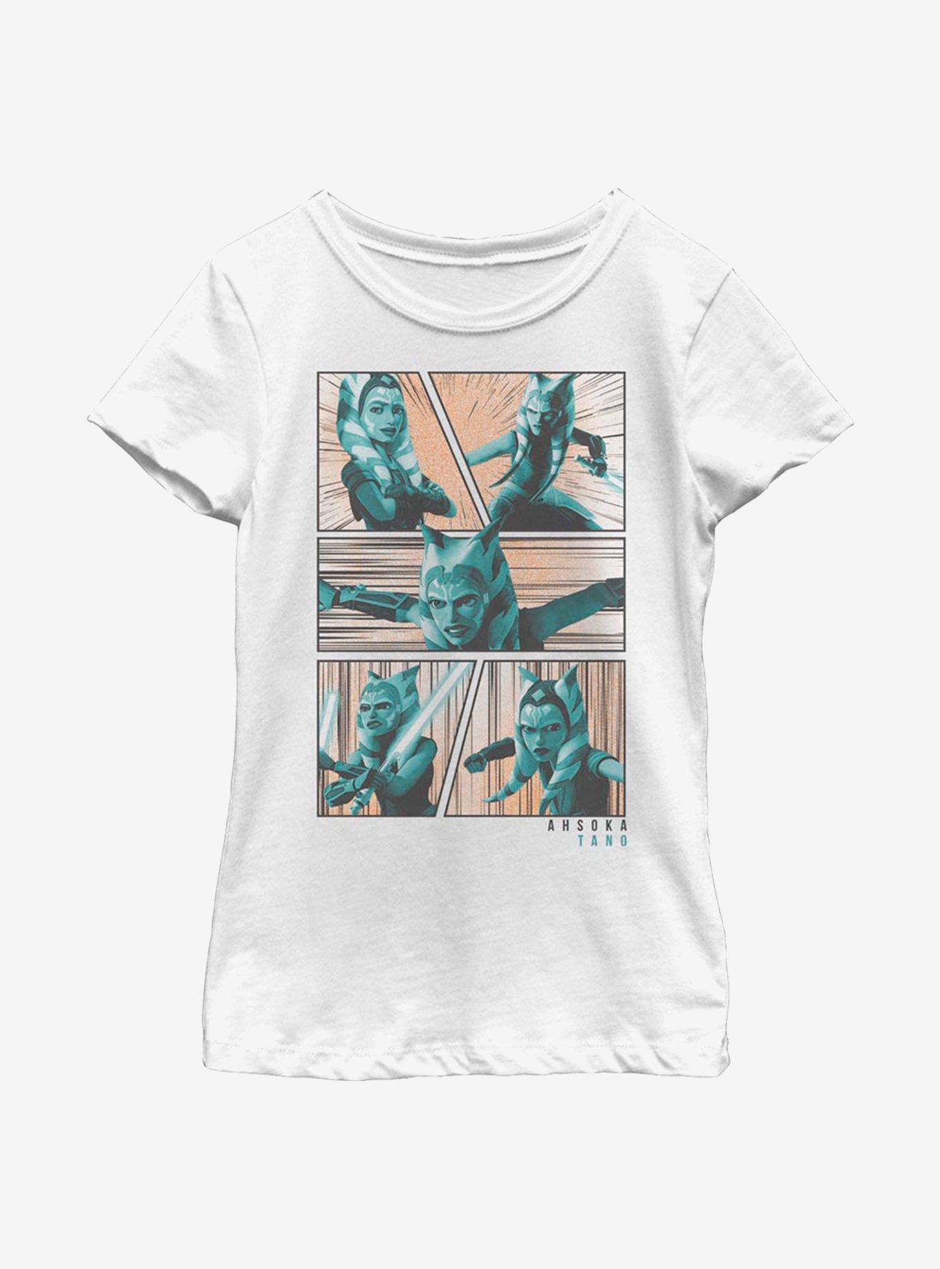 Star Wars: The Clone Wars Ahsoka Panels Youth Girls T-Shirt, , hi-res