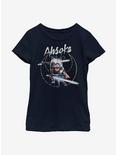 Star Wars: The Clone Wars Ahsoka Rebel Tano Youth Girls T-Shirt, NAVY, hi-res