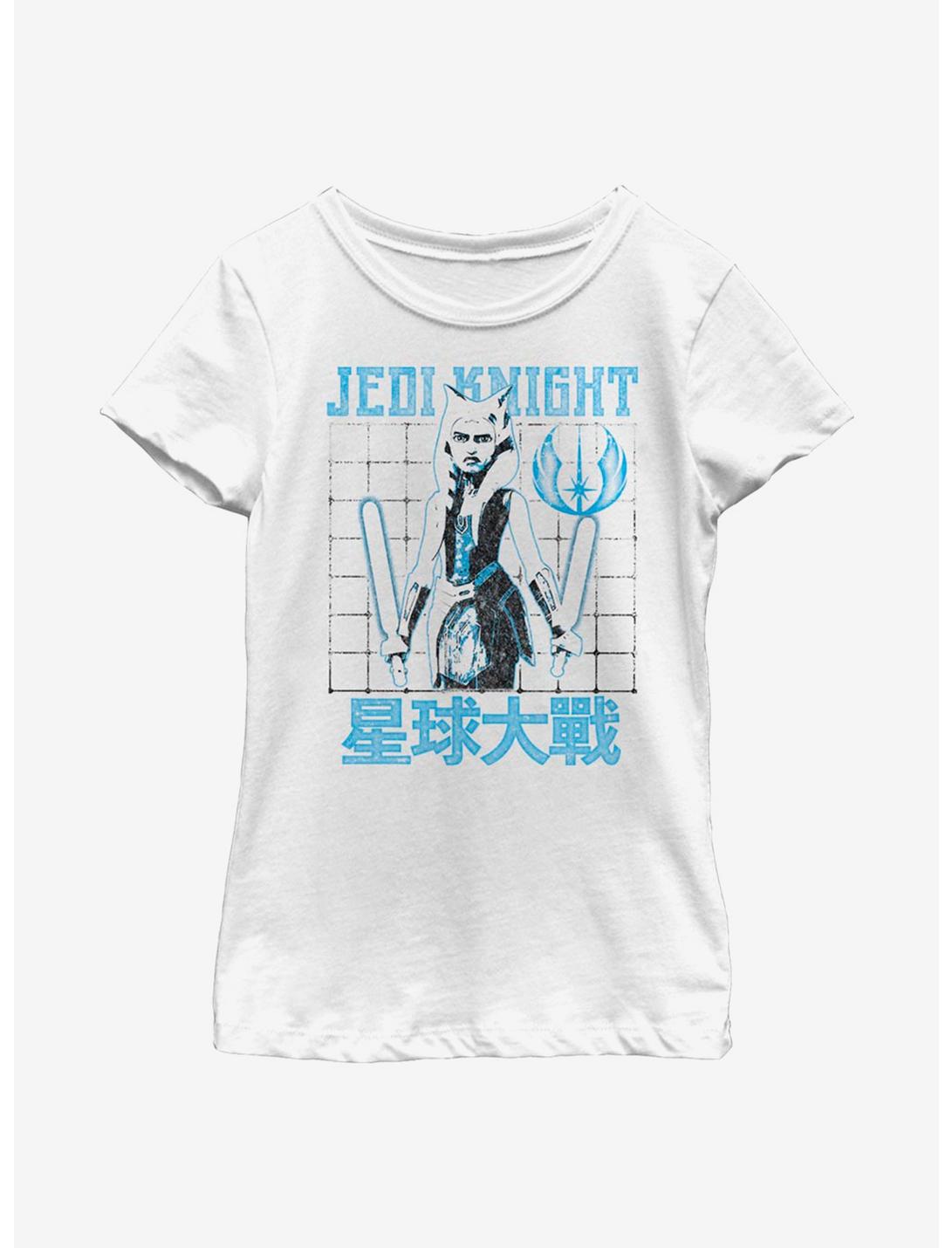 Star Wars: The Clone Wars Ahsoka Jedi Knight Tanos Tanto Youth Girls T-Shirt, WHITE, hi-res