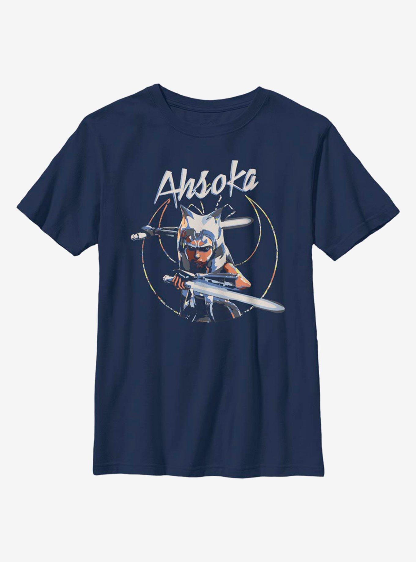 Star Wars: The Clone Wars Ahsoka Rebel Tano Youth T-Shirt, NAVY, hi-res