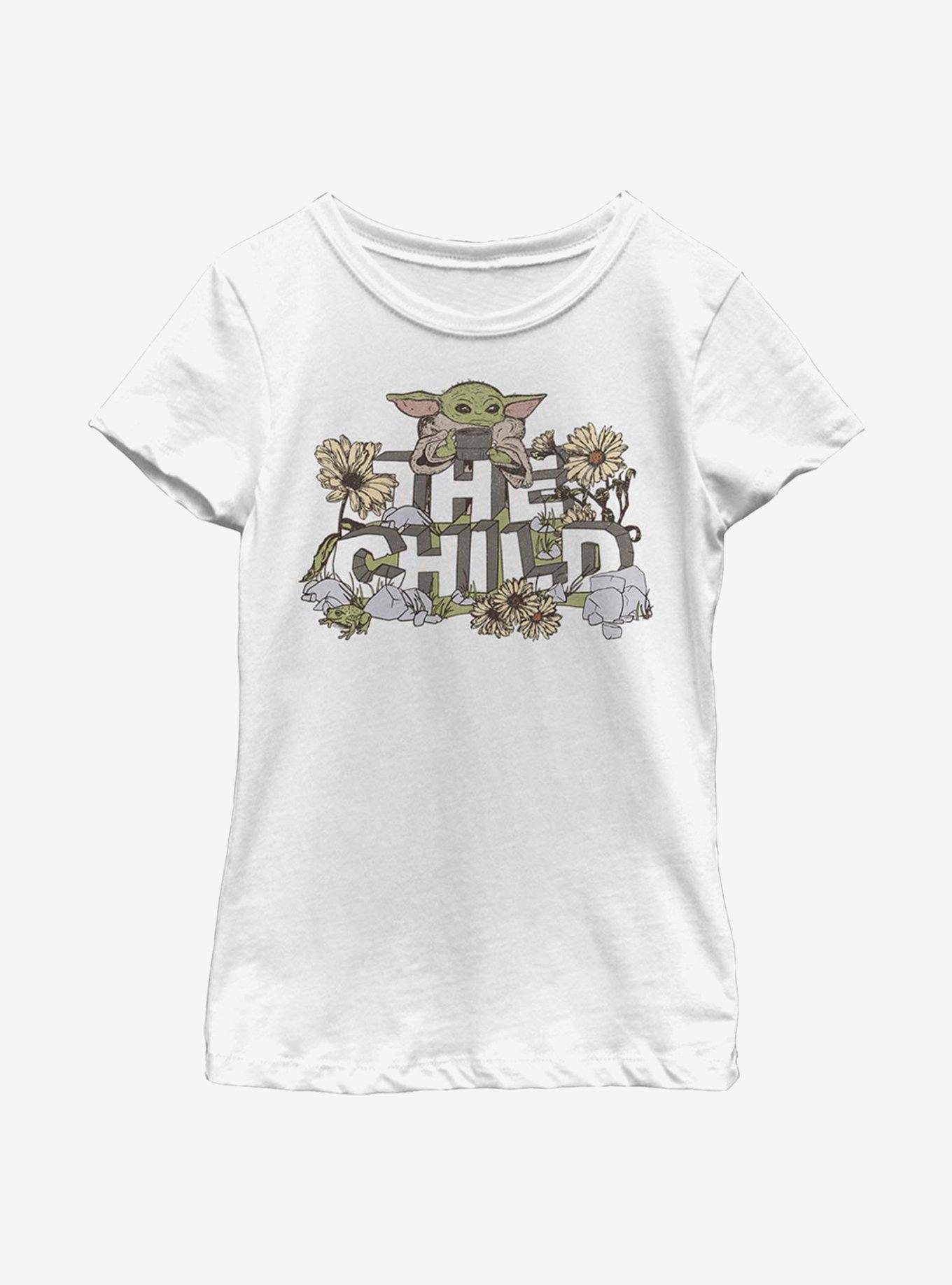 Star Wars The Mandalorian The Flower Child Youth Girls T-Shirt, WHITE, hi-res