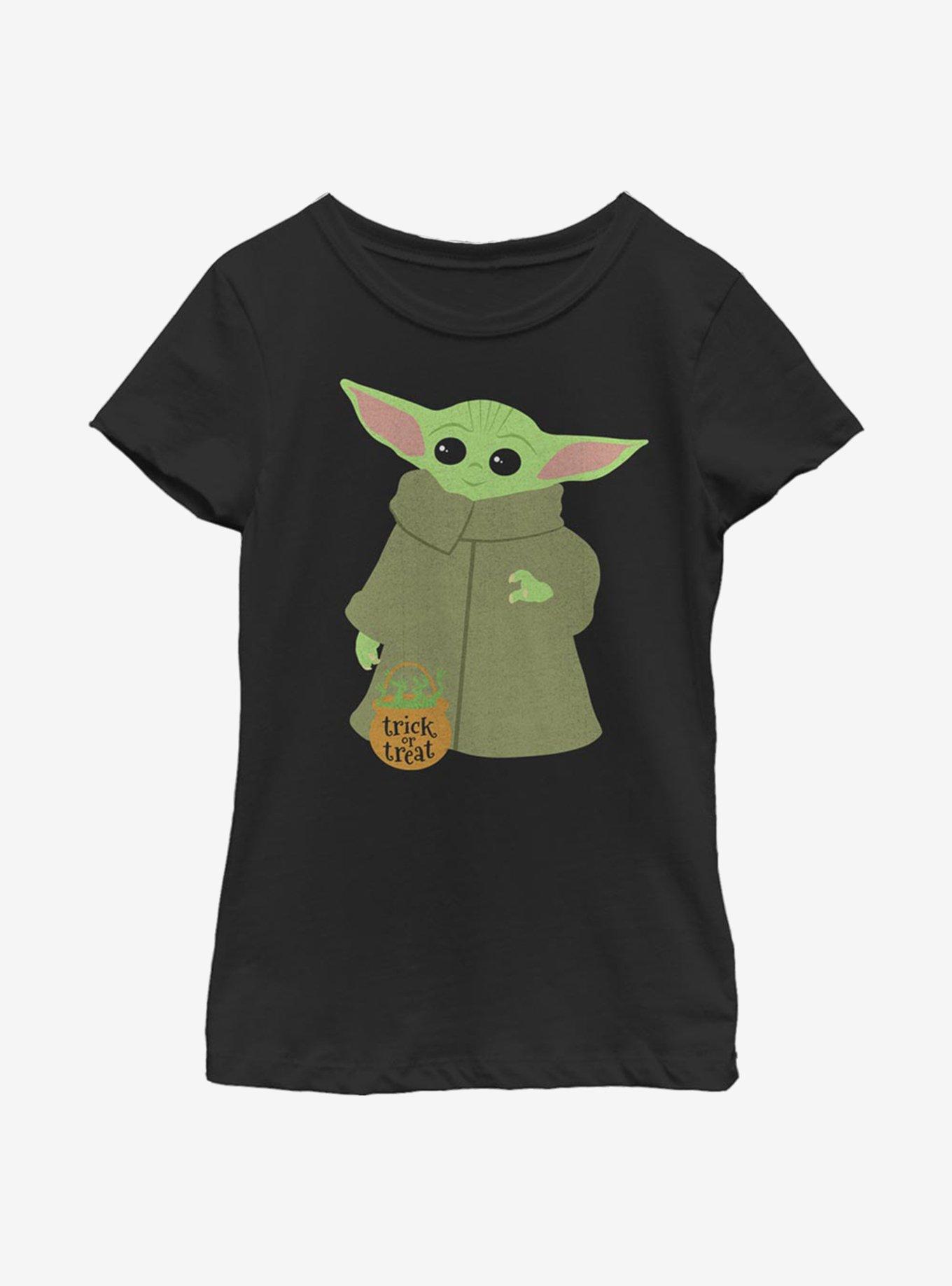 Star Wars The Mandalorian The Child Trick Or Treat Youth Girls T-Shirt, BLACK, hi-res