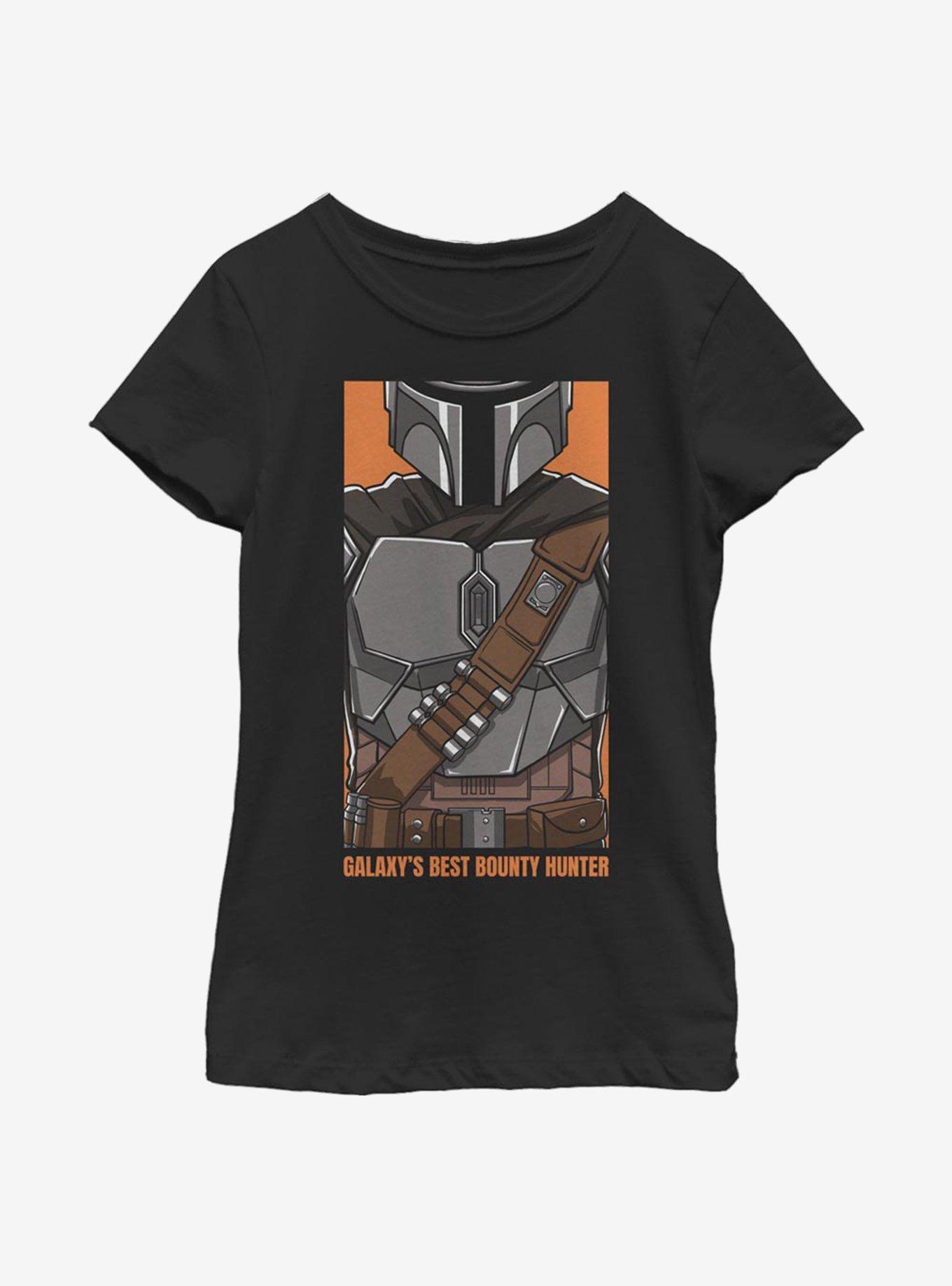 Star Wars The Mandalorian Galaxy's Best Bounty Hunter Youth Girls T-Shirt, , hi-res