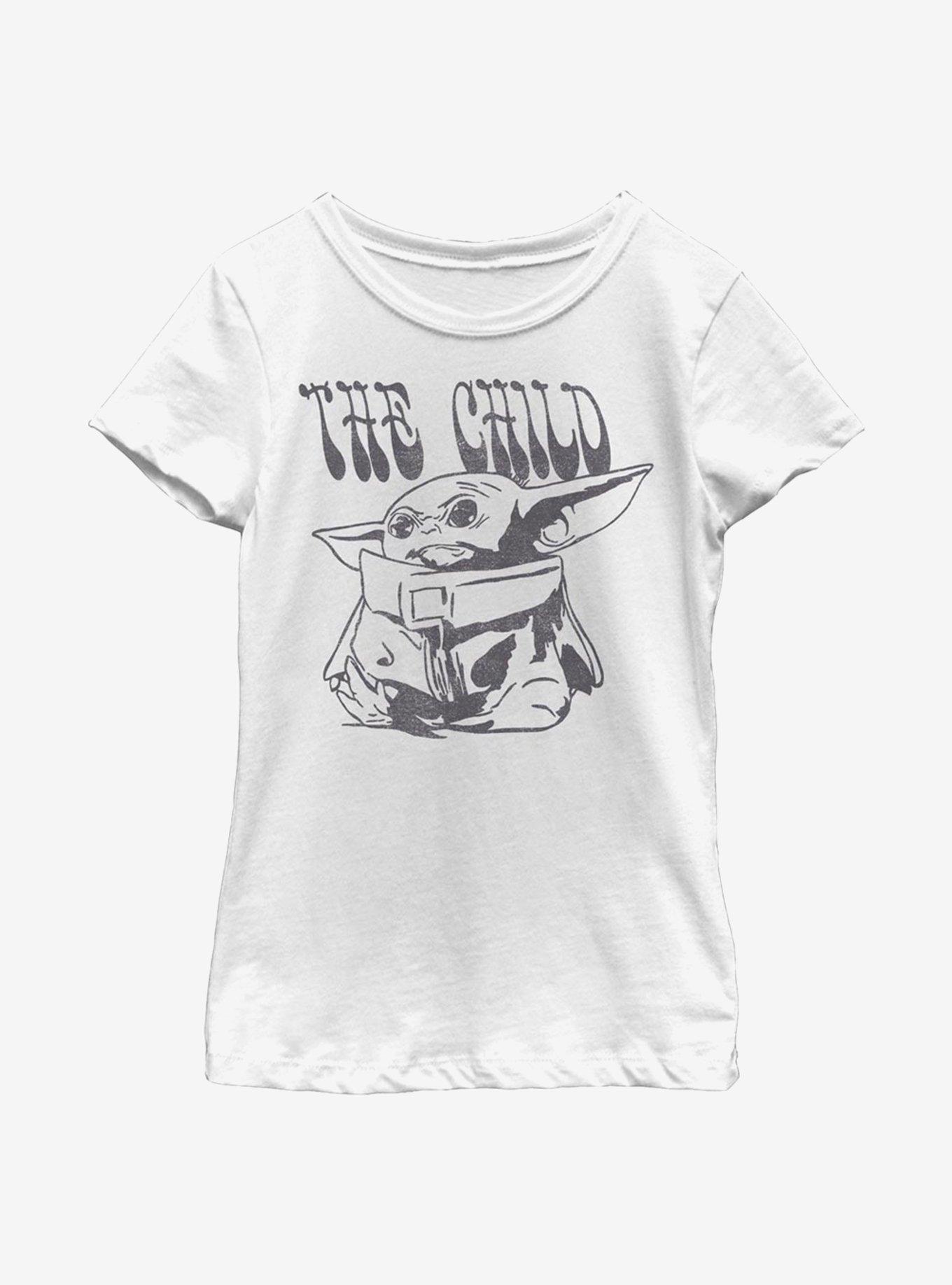 Star Wars The Mandalorian The Child Sitting Down Youth Girls T-Shirt