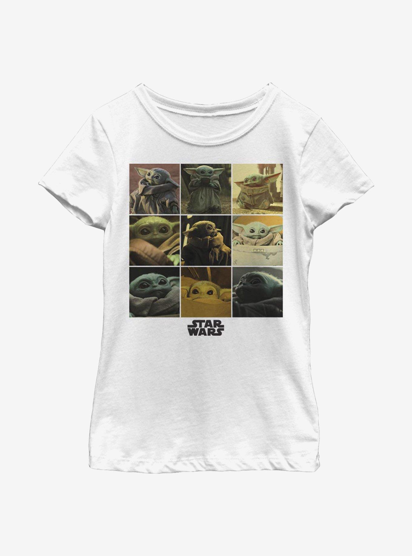 Star Wars The Mandalorian The Child Grid Youth Girls T-Shirt