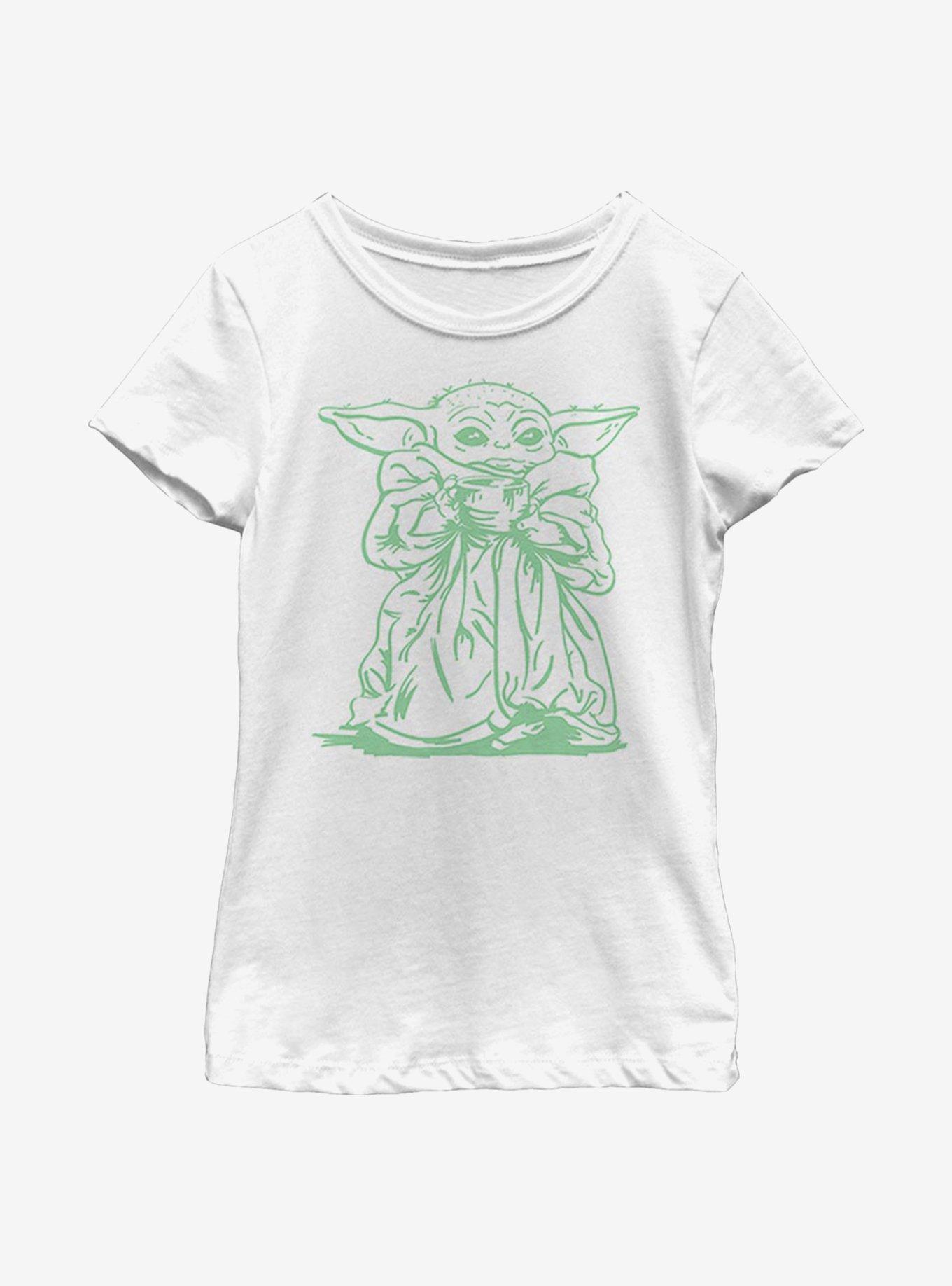 Star Wars The Mandalorian The Child Sketch Youth Girls T-Shirt, , hi-res