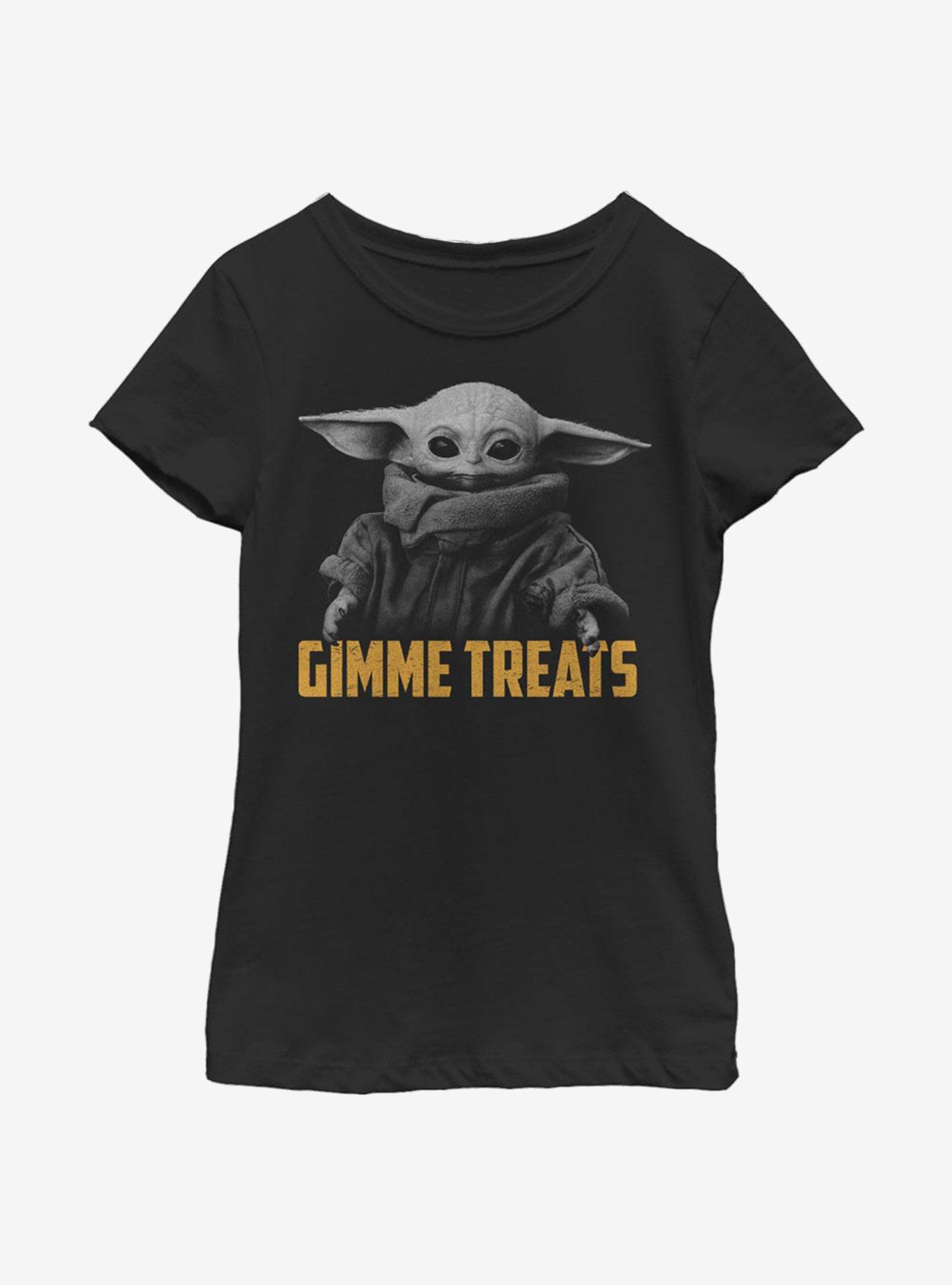 Star Wars The Mandalorian The Child Gimmie Treats Youth Girls T-Shirt, BLACK, hi-res