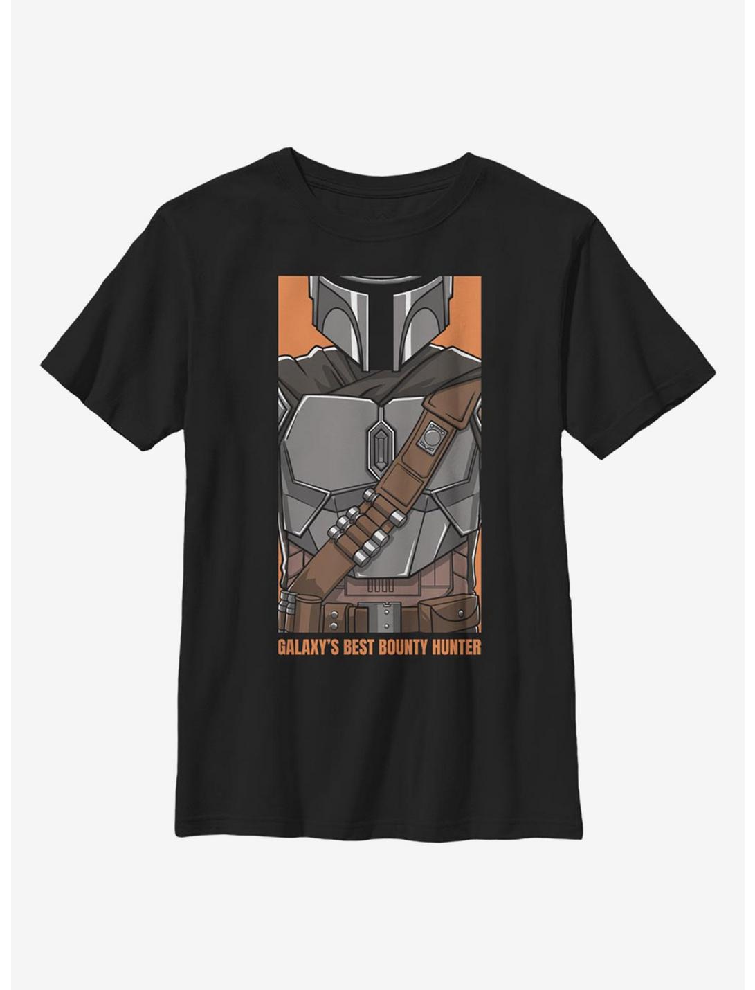 Star Wars The Mandalorian Galaxy's Best Bounty Hunter Youth T-Shirt, BLACK, hi-res