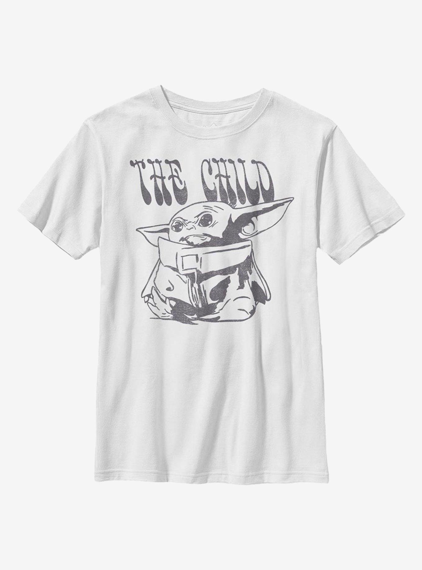 Star Wars The Mandalorian The Child Sitting Down Youth T-Shirt, WHITE, hi-res