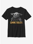 Star Wars The Mandalorian The Child Gimmie Treats Youth T-Shirt, BLACK, hi-res