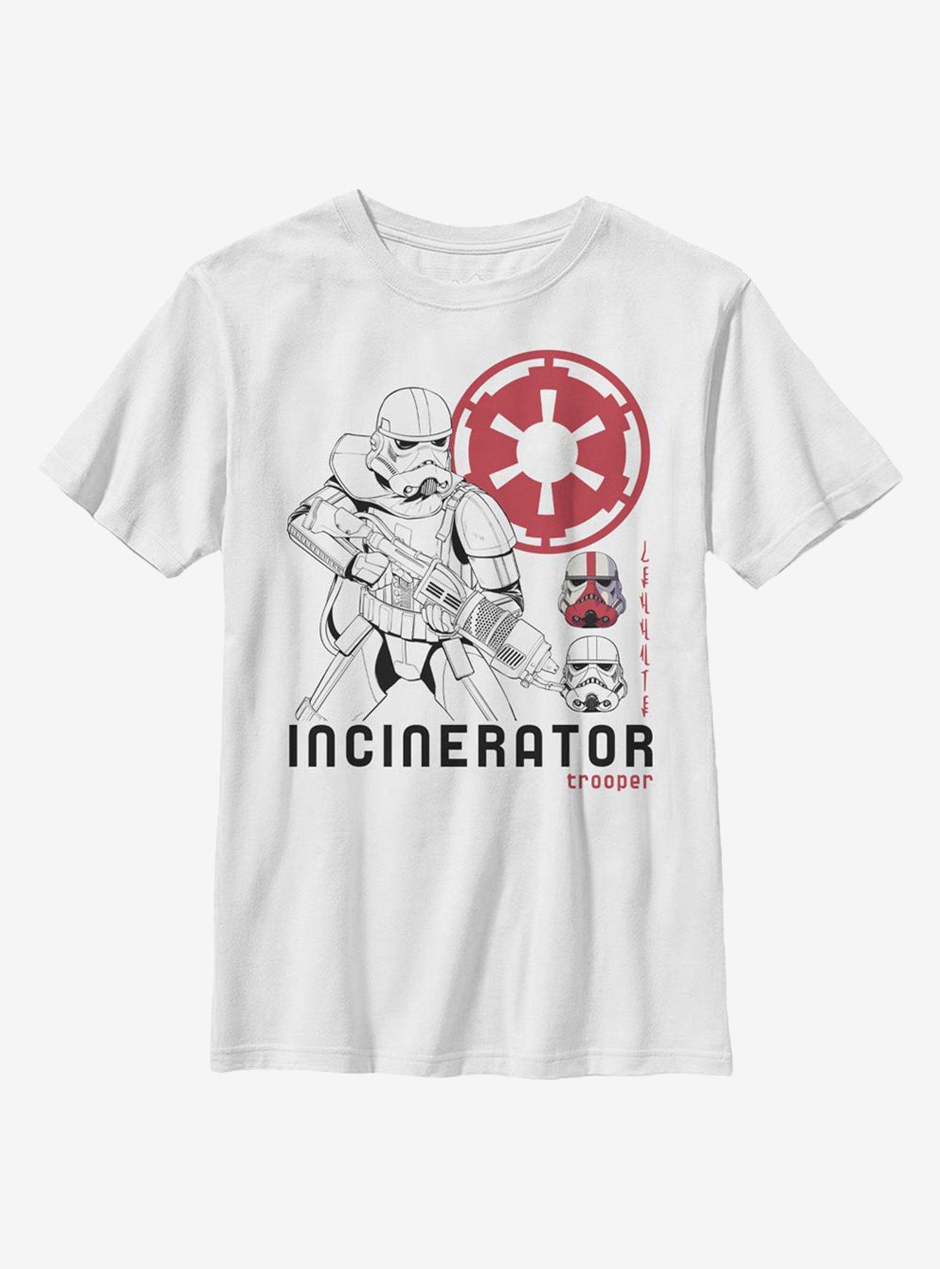 Star Wars The Mandalorian Incinerator Trooper Youth T-Shirt, WHITE, hi-res