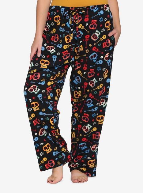 Disney Pixar Coco Guitar & Sugar Skull Pajama Pants Plus Size | Hot Topic