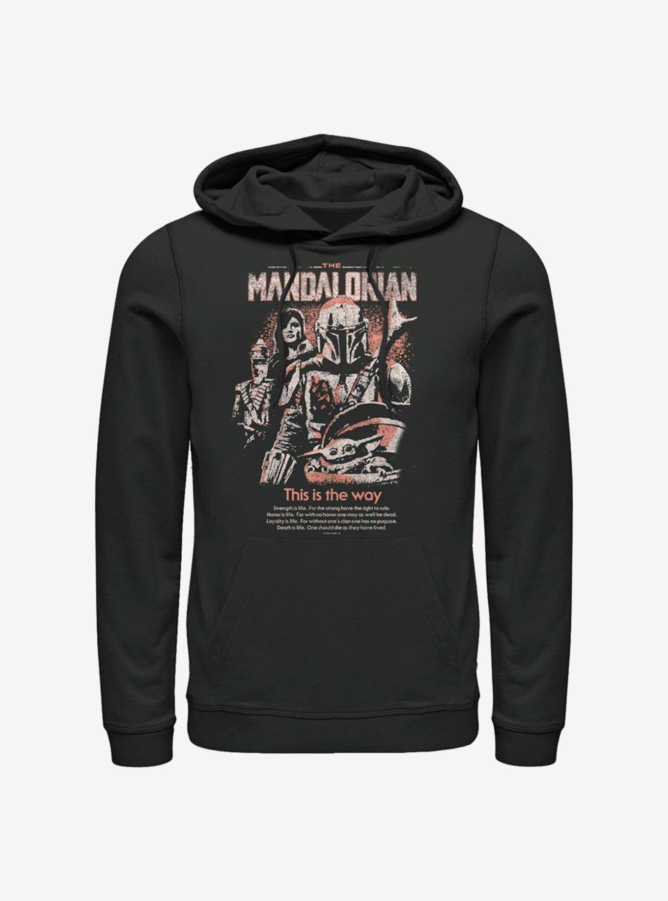 Star Wars The Mandalorian Retro Pop Poster Hoodie, BLACK, hi-res view 1