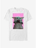 Star Wars The Mandalorian The Child Pink Background T-Shirt, WHITE, hi-res
