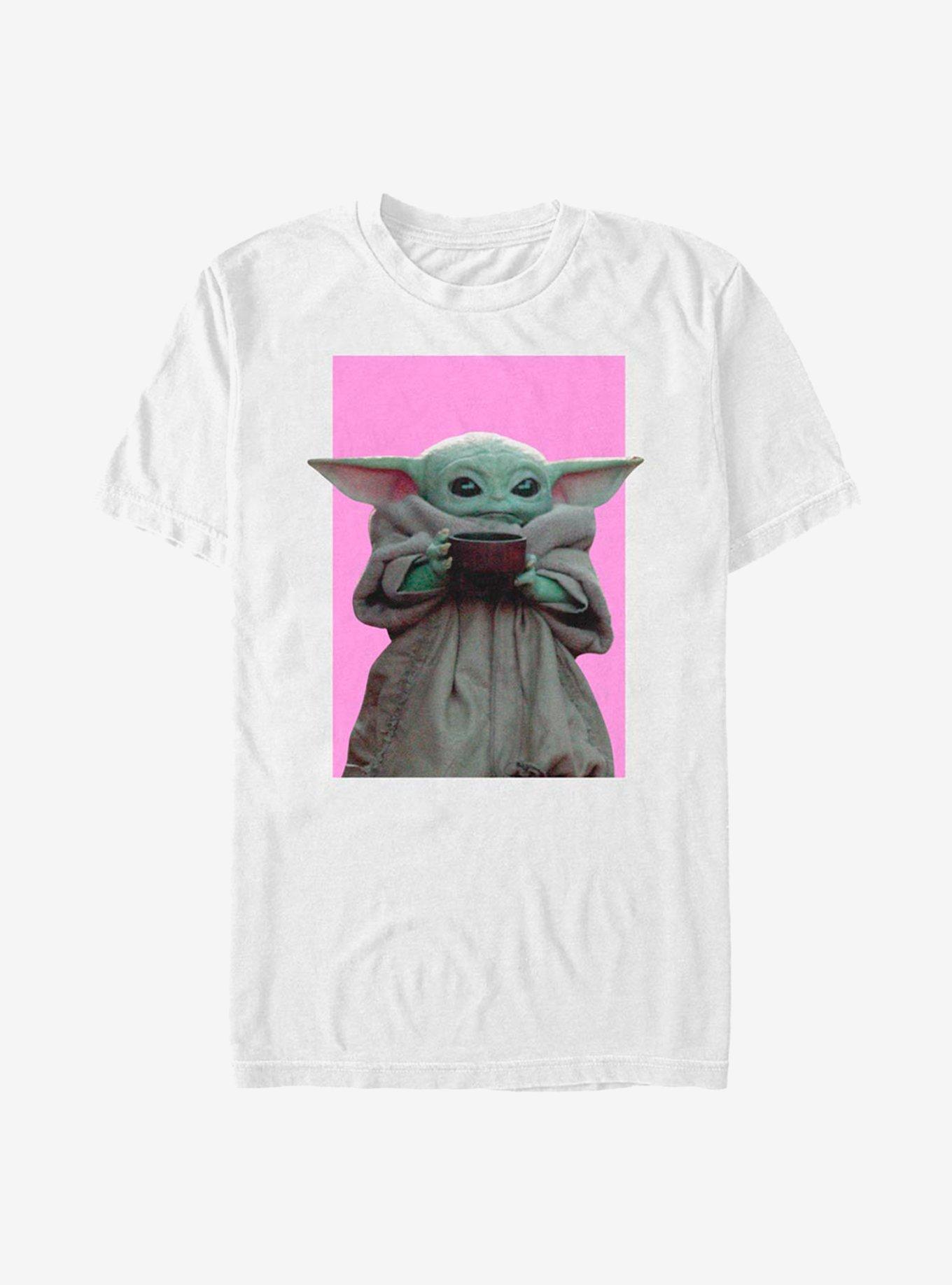 Star Wars The Mandalorian The Child Pink Background T-Shirt, , hi-res