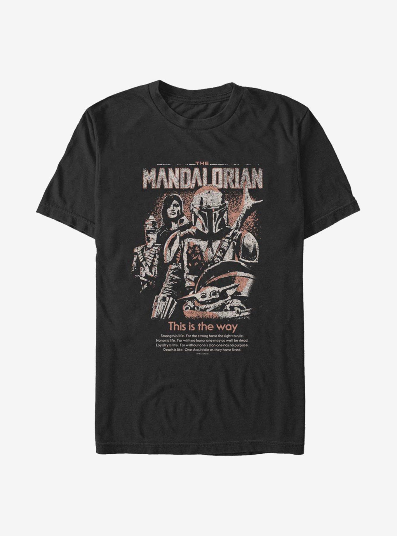 Star Wars The Mandalorian Retro Pop Poster T-Shirt, BLACK, hi-res