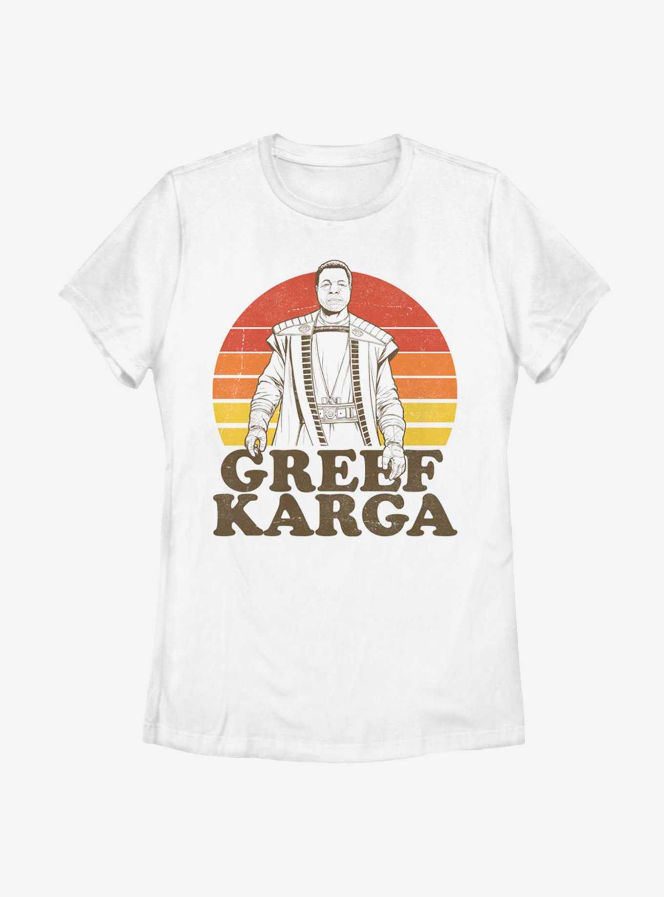 Star Wars The Mandalorian 70's Sunset Greef Karga Women T-Shirt, , hi-res