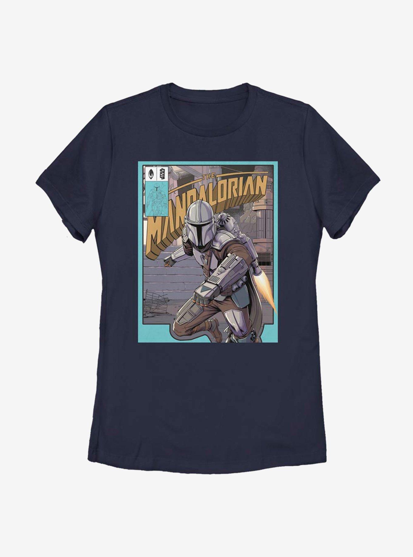 Star Wars The Mandalorian Flight Poster Women T-Shirt, NAVY, hi-res