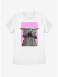 Star Wars The Mandalorian The Child Pink Background Women T-Shirt, WHITE, hi-res