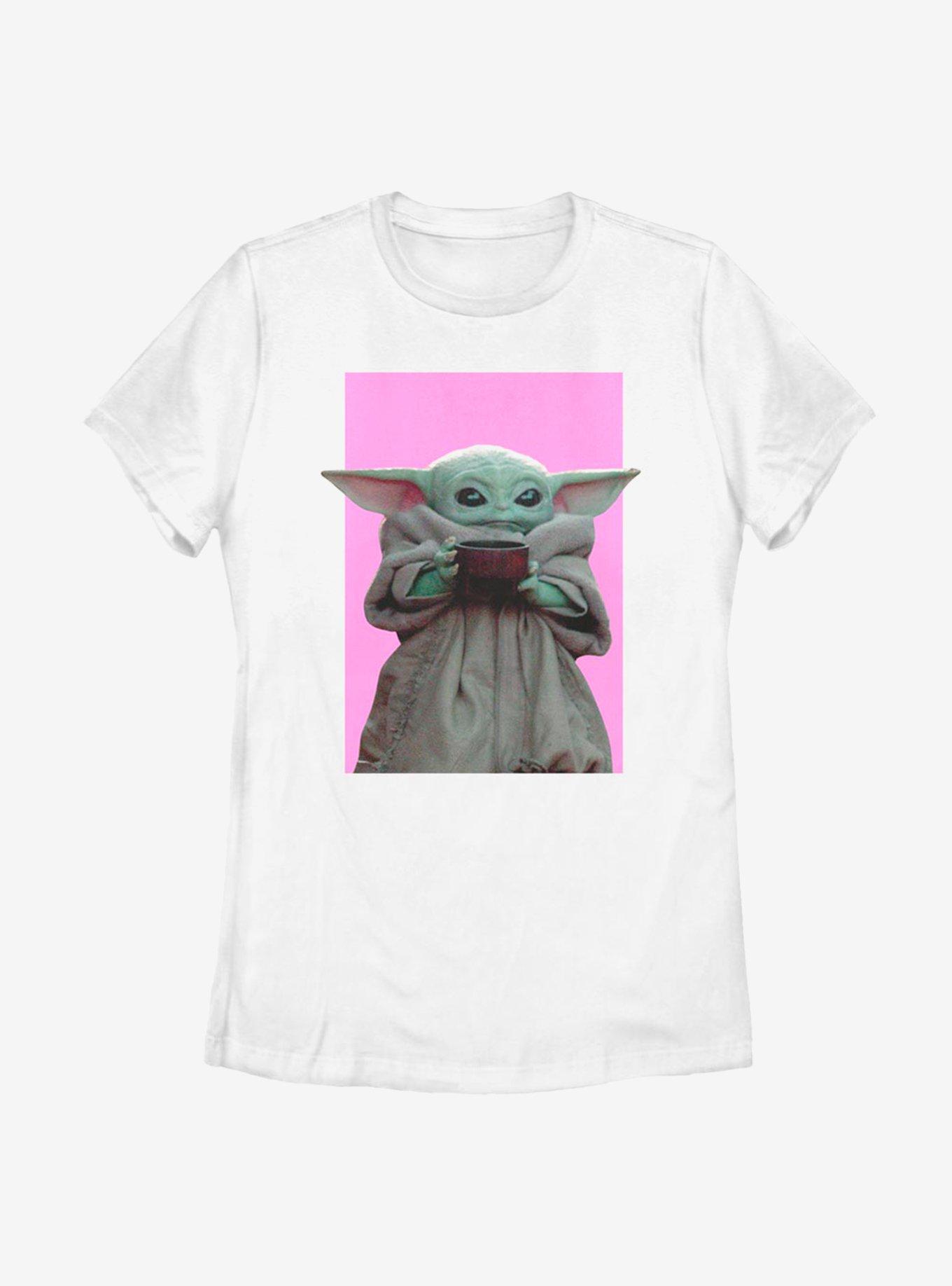 Star Wars The Mandalorian The Child Pink Background Women T-Shirt, , hi-res