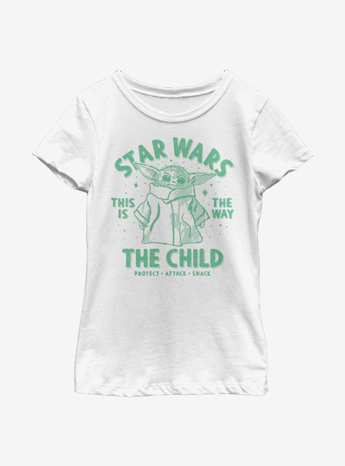 Star Wars The Mandalorian Brain Child Youth Girls T-Shirt, WHITE, hi-res