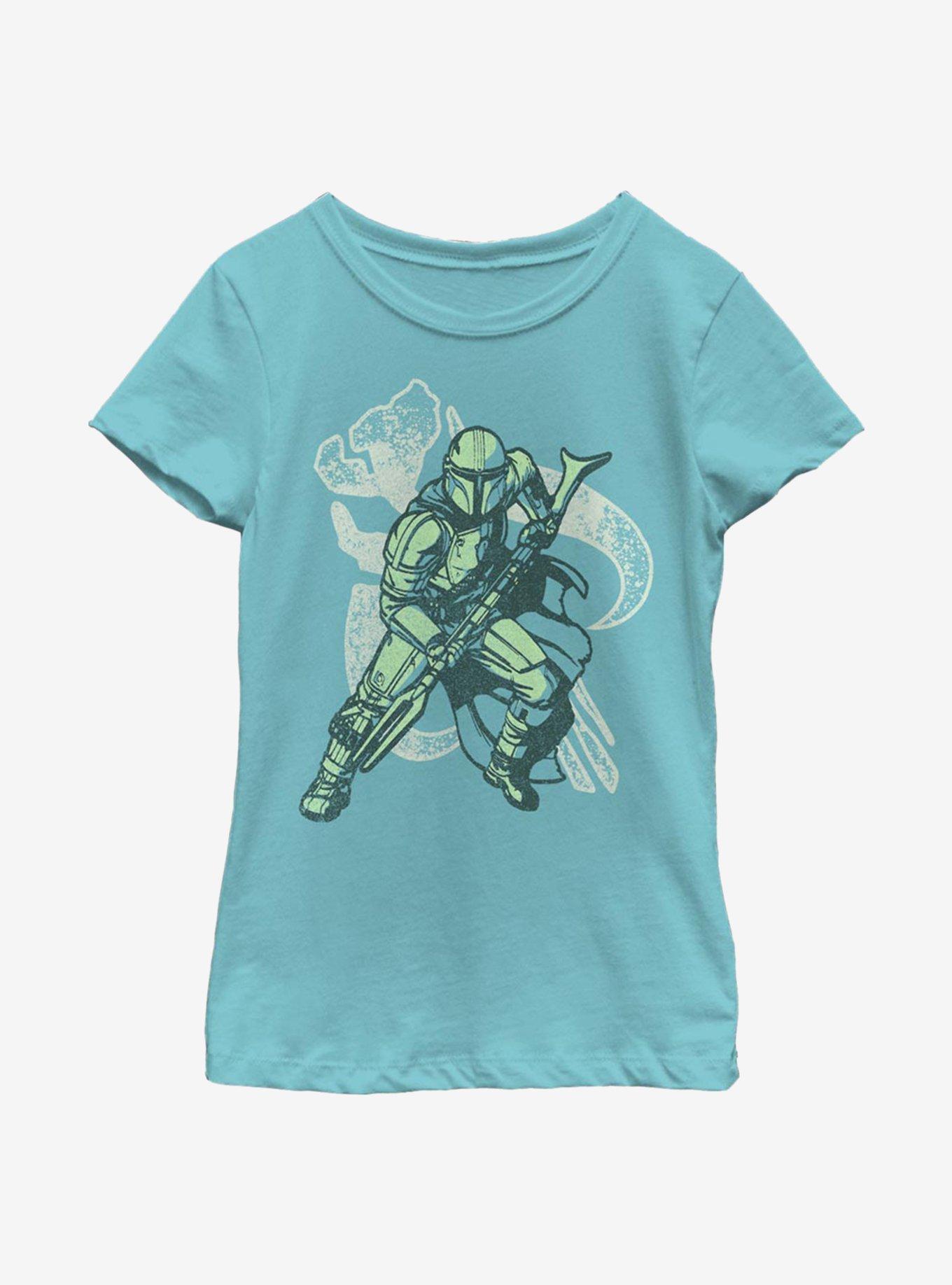 Star Wars The Mandalorian Crest Pose Youth Girls T-Shirt, , hi-res