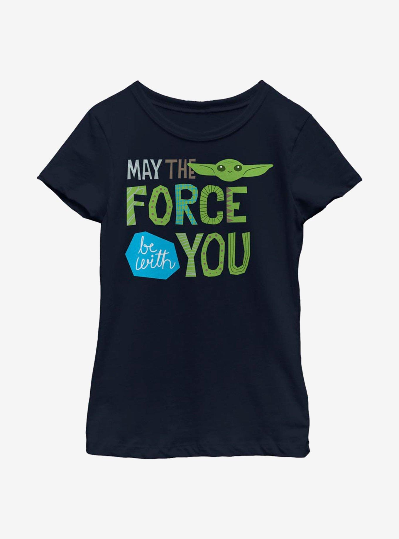 Star Wars The Mandalorian The Child May The Force Be With You Youth Girls T-Shirt, , hi-res