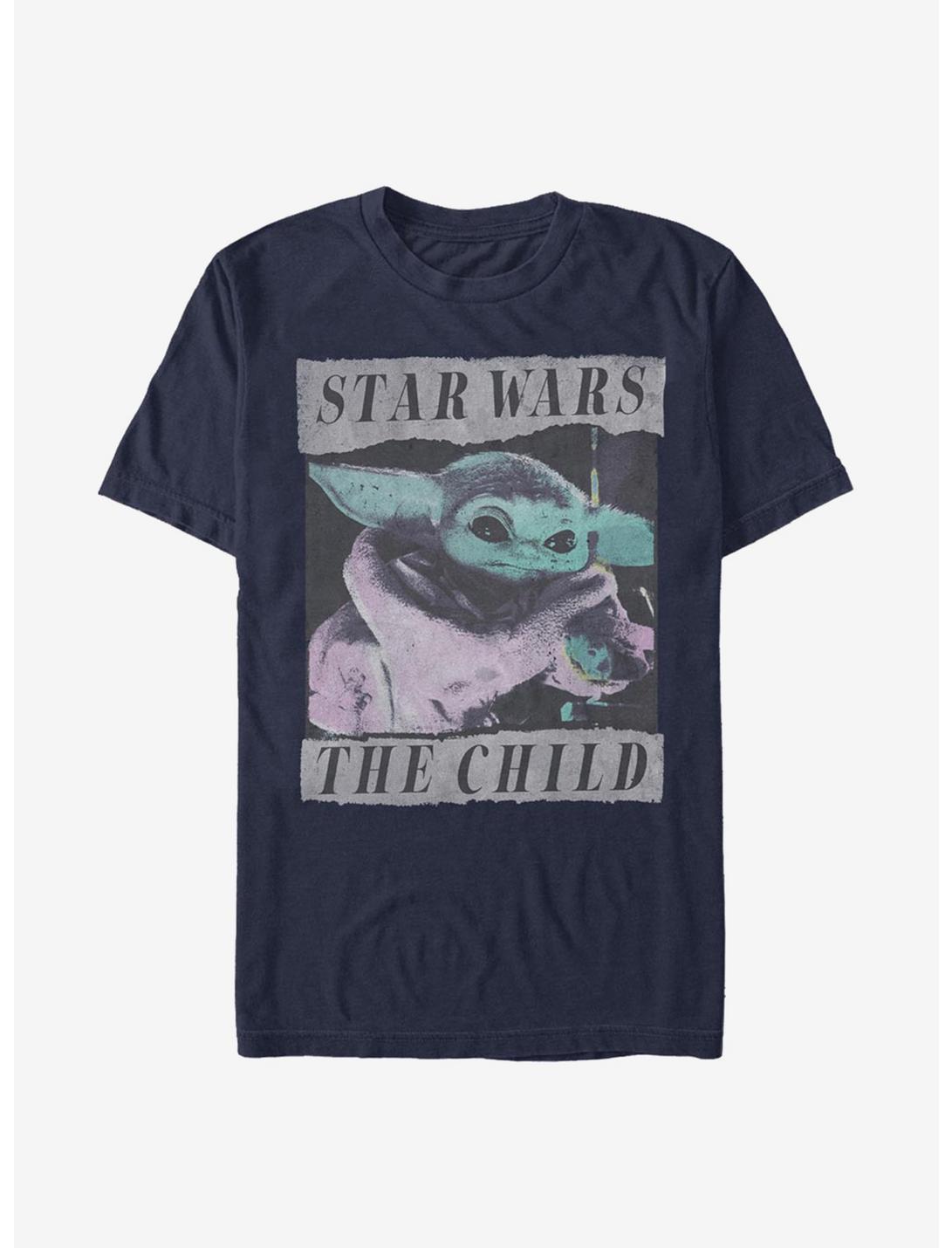 Star Wars The Mandalorian The Child Grungy Photo T-Shirt, NAVY, hi-res