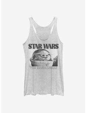 Star Wars The Mandalorian The Child Black And White Photo Womens Tank Top, , hi-res