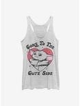 Star Wars The Mandalorian The Child Come To The Cute Side Womens Tank Top, WHITE HTR, hi-res