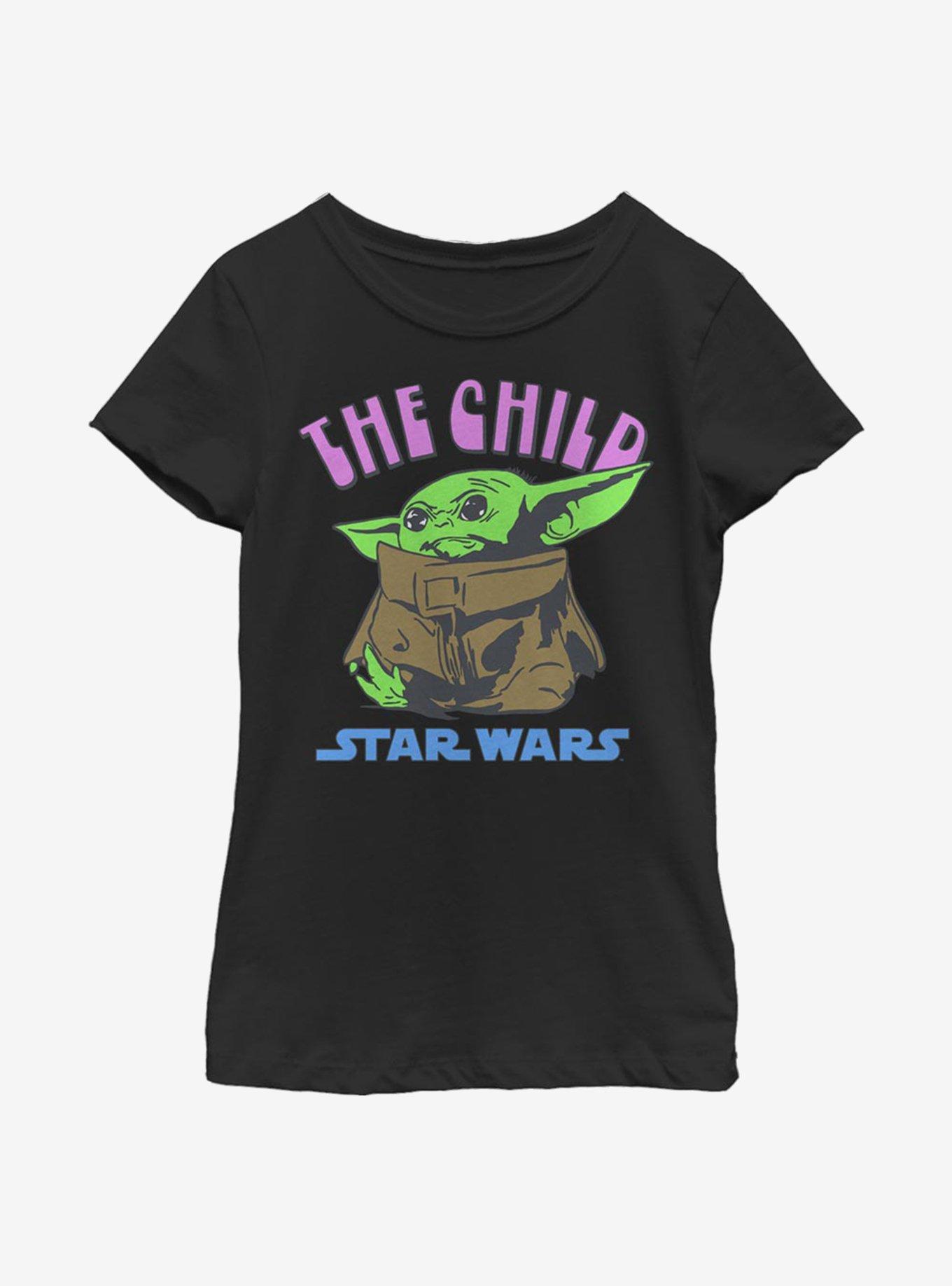 Star Wars The Mandalorian The Child Pop Of Color Youth Girls T-Shirt, BLACK, hi-res
