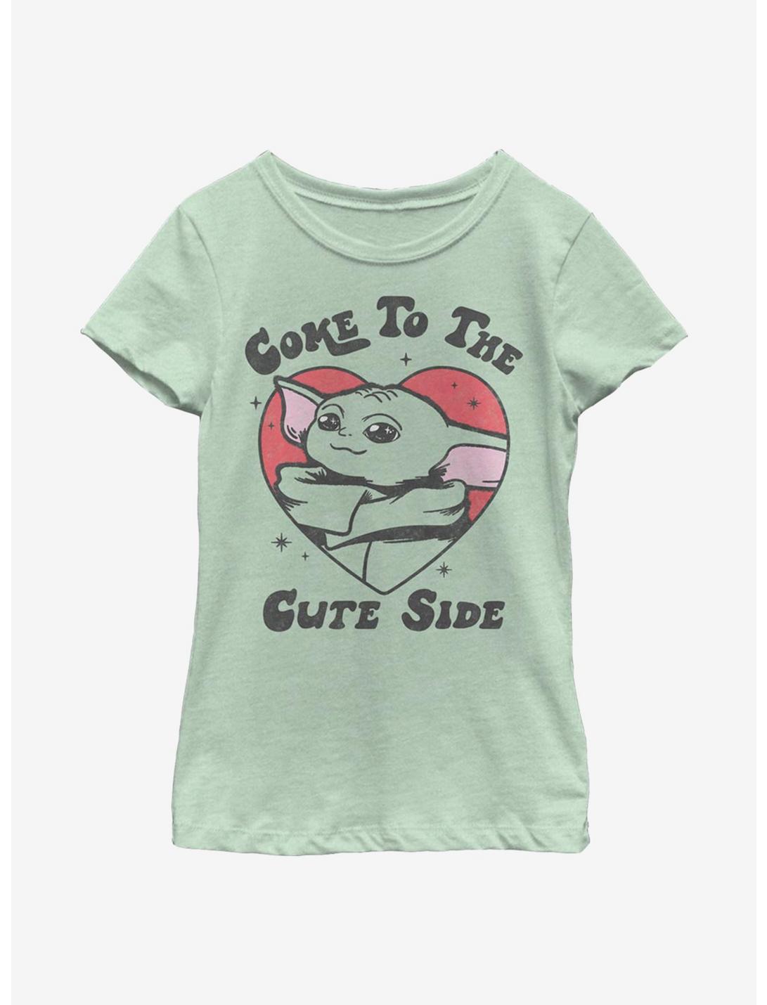 Star Wars The Mandalorian The Child Come To The Cute Side Youth Girls T-Shirt, MINT, hi-res