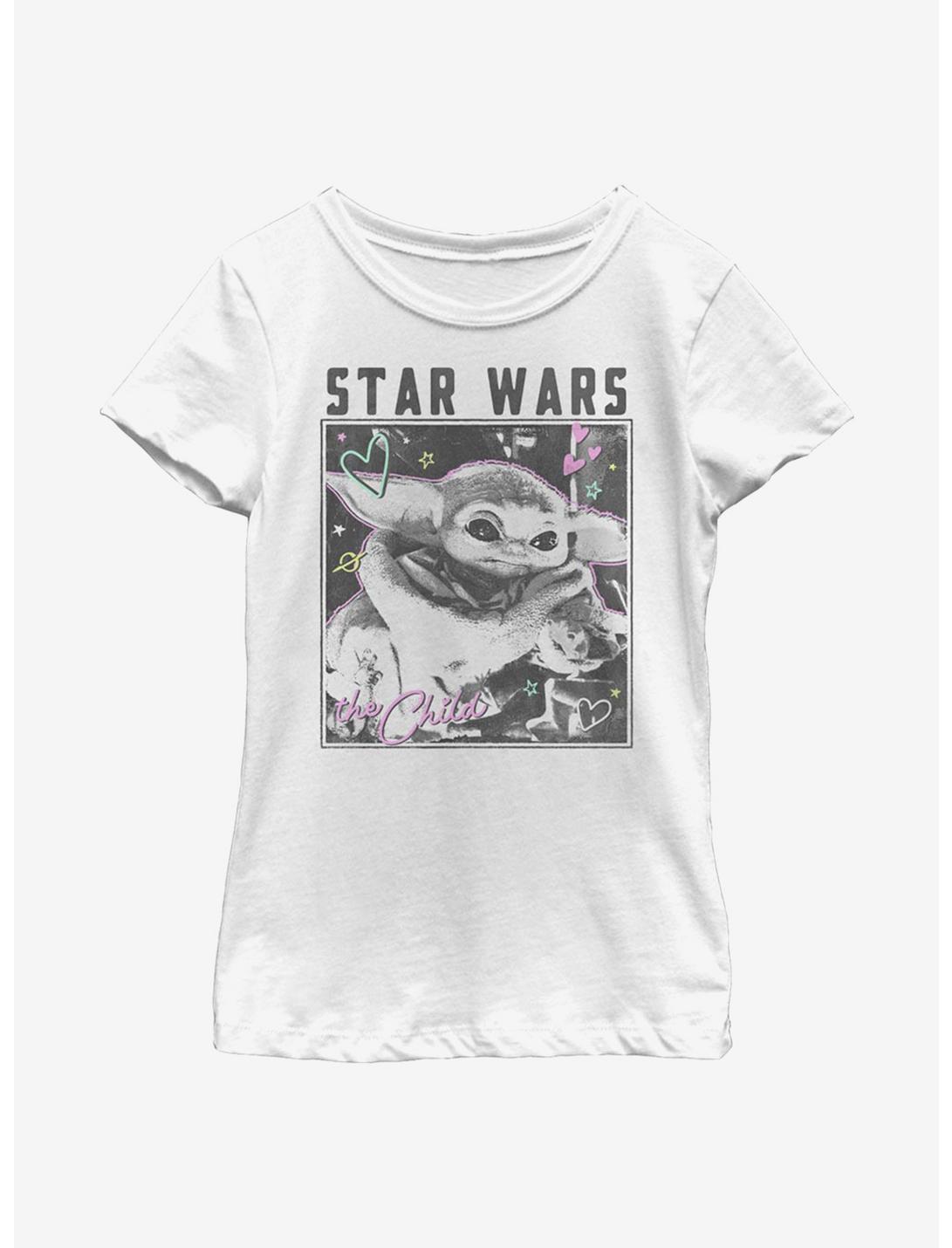 Star Wars The Mandalorian The Child Doodle Photo Youth Girls T-Shirt, WHITE, hi-res