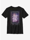 Star Wars The Mandalorian The Child Cosmic Tarot Youth T-Shirt, BLACK, hi-res