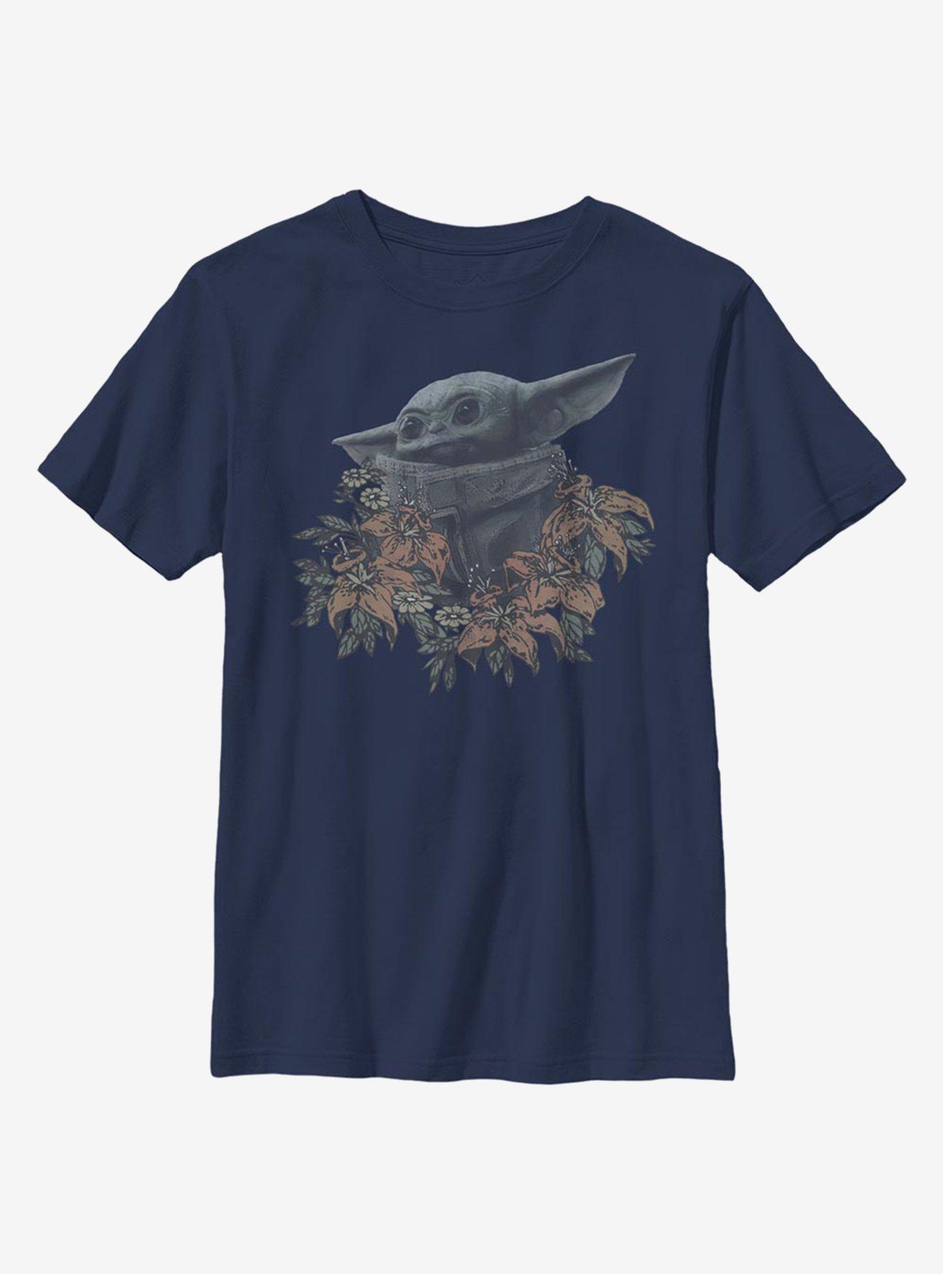 Star Wars The Mandalorian The Child Flowers Youth T-Shirt, , hi-res