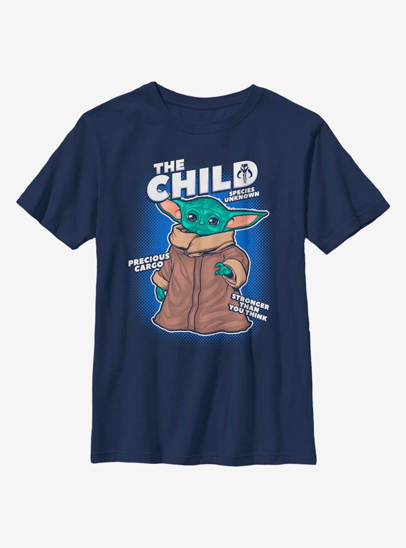 Star Wars The Mandalorian The Child Comic Bold Youth T-Shirt, NAVY, hi-res