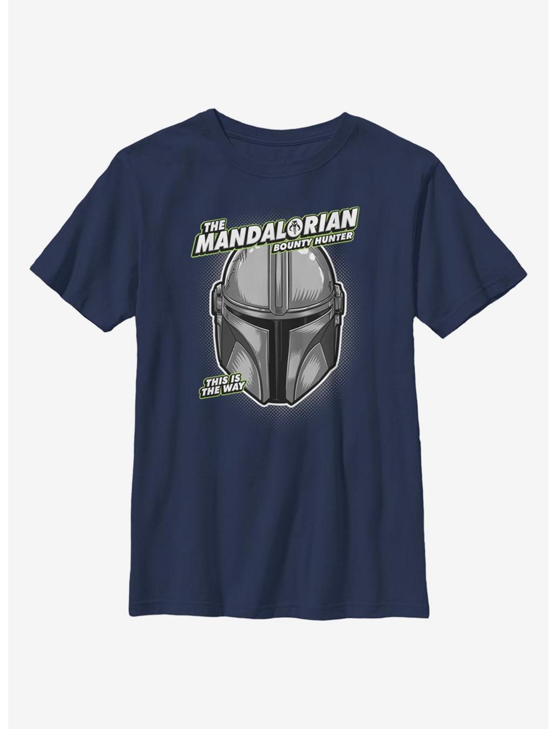 Star Wars The Mandalorian Comic Bold Youth T-Shirt, NAVY, hi-res