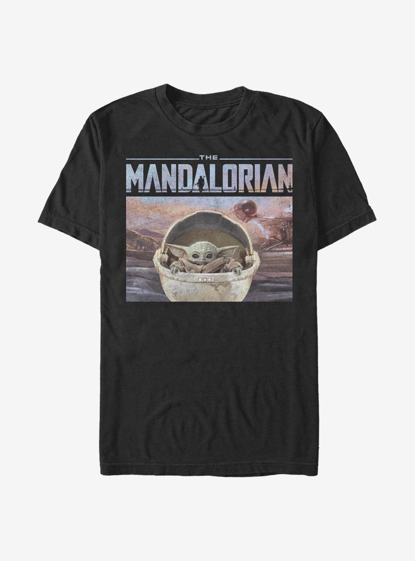 Star Wars The Mandalorian The Child Head On T-Shirt, BLACK, hi-res