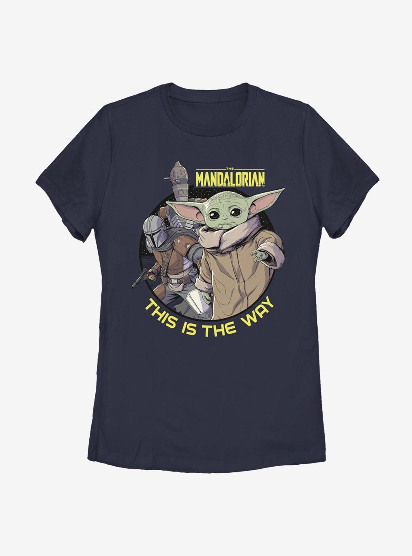 Star Wars The Mandalorian Three's A Charm Womens T-Shirt, NAVY, hi-res