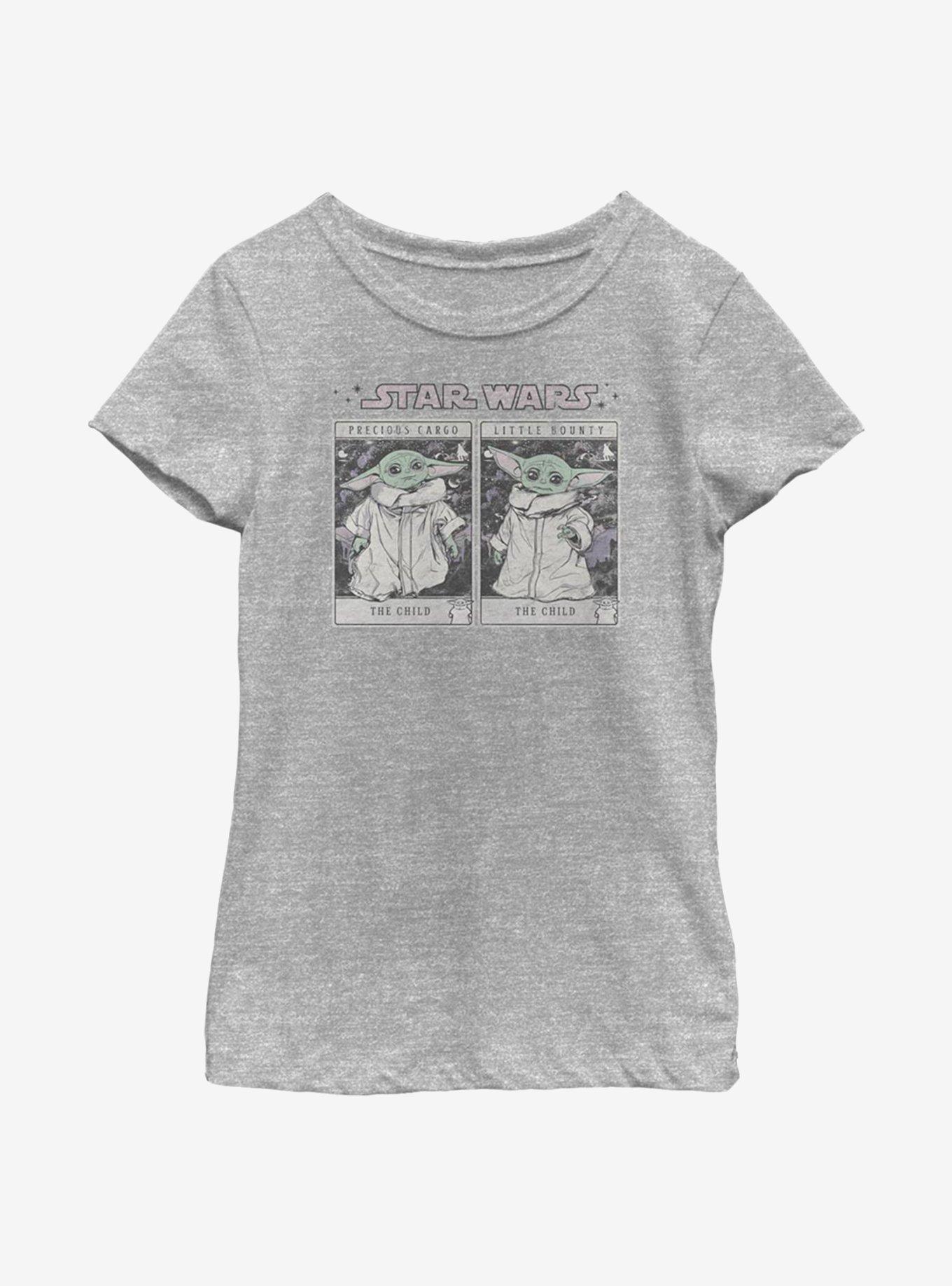 Star Wars The Mandalorian Tarot Cards Youth Girls T-Shirt, ATH HTR, hi-res