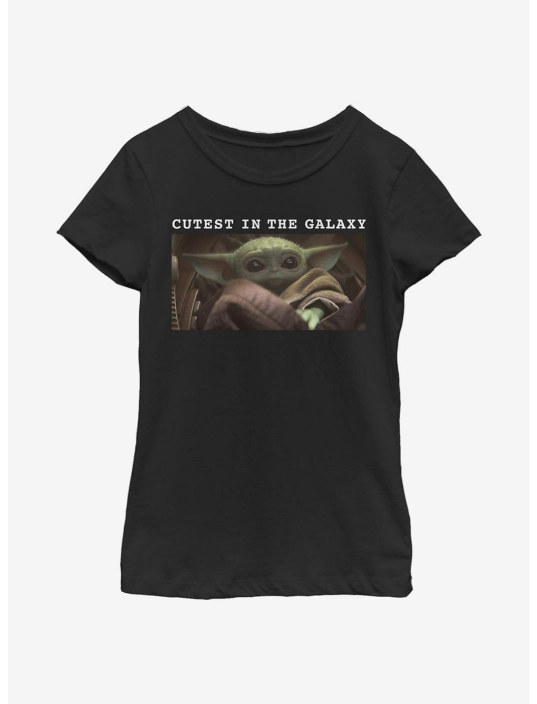 Star Wars The Mandalorian Cutest In The Galaxy Youth Girls T-Shirt, BLACK, hi-res