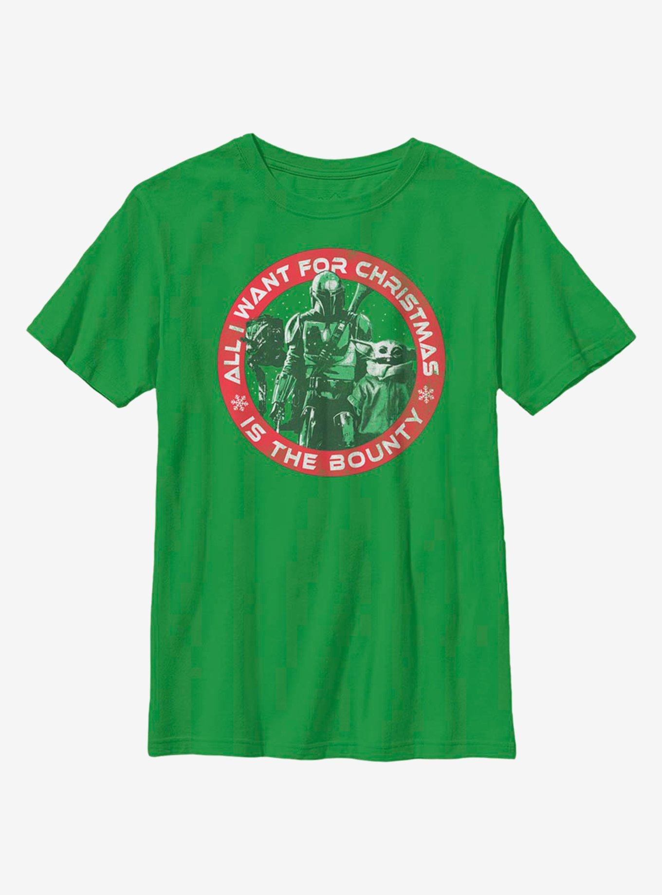 Star Wars The Mandalorian Christmas Bounty Youth T-Shirt, KELLY, hi-res