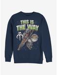 Star Wars The Mandalorian This Is The Way Large Letters Sweatshirt, NAVY, hi-res