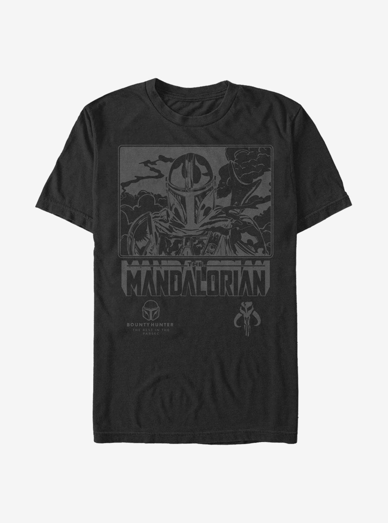 Star Wars The Mandalorian Stoic T-Shirt, BLACK, hi-res